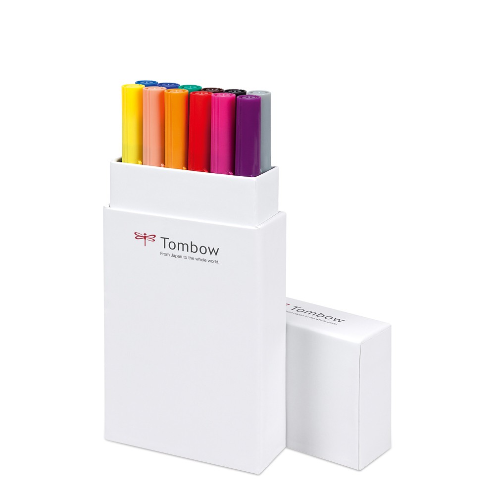 Tombow Dual Brush Pen Set 12pk Primary