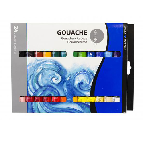 Daler Rowney Simply Gouache 24 x 12ml Set