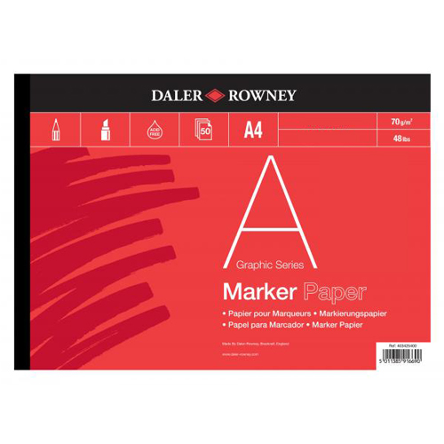 Daler Rowney Marker Pads 50 Sheets 70gsm Daler Rowney Marker Pads 50 Sheets 70gsm