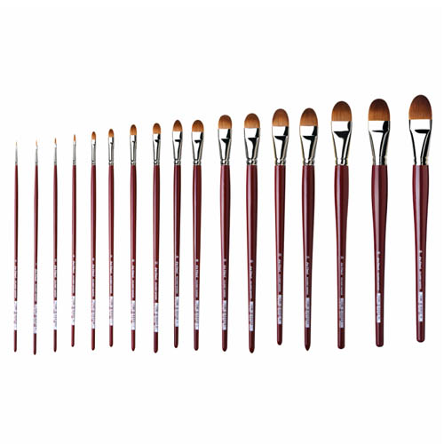 Da Vinci Series 1815 Filbert Red Kolinsky Sable Brushes