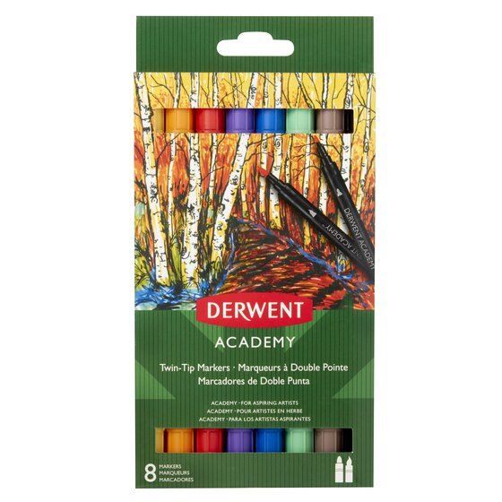Derwent Acadamy Twin Tip Markers Brush Derwent Acadamy Twin Tip Markers Brush