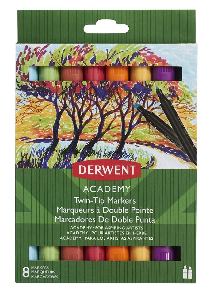 Derwent Acadamy Twin Tip Markers Chisel Derwent Acadamy Twin Tip Markers Chisel