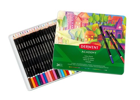 Derwent Academy Colouring Tin Set of 24 Pencils Derwent Academy Colouring Tin Set of 24 Pencils