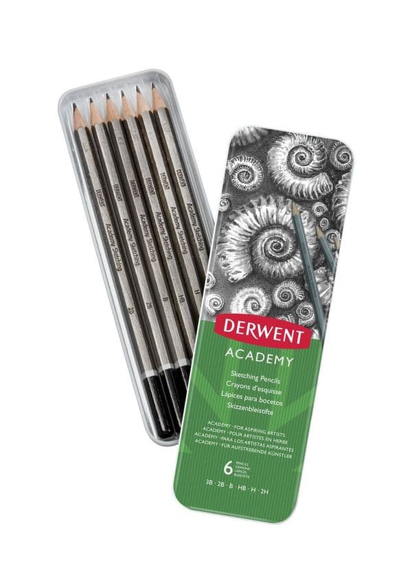Derwent Academy Sketching Tin Set of 6 Derwent Academy Sketching Tin Set of 6