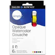 Daler Rowney Simply Gouache Set 6 x 12ml