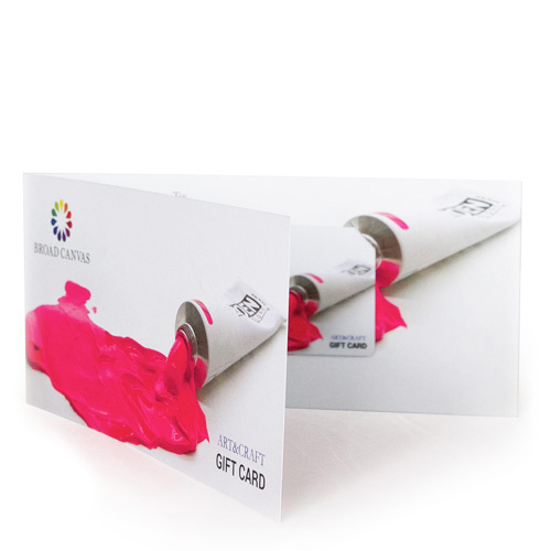 An art supplies gift voucher from Broad Canvas