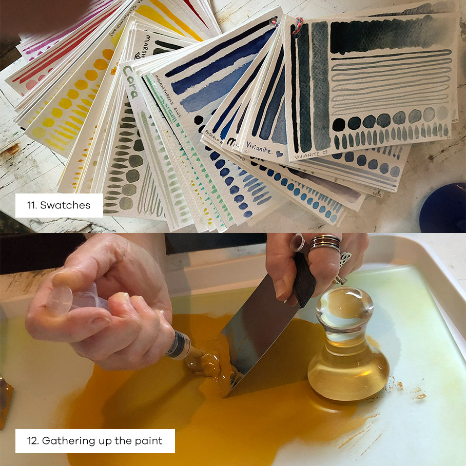 Gathering up the paint