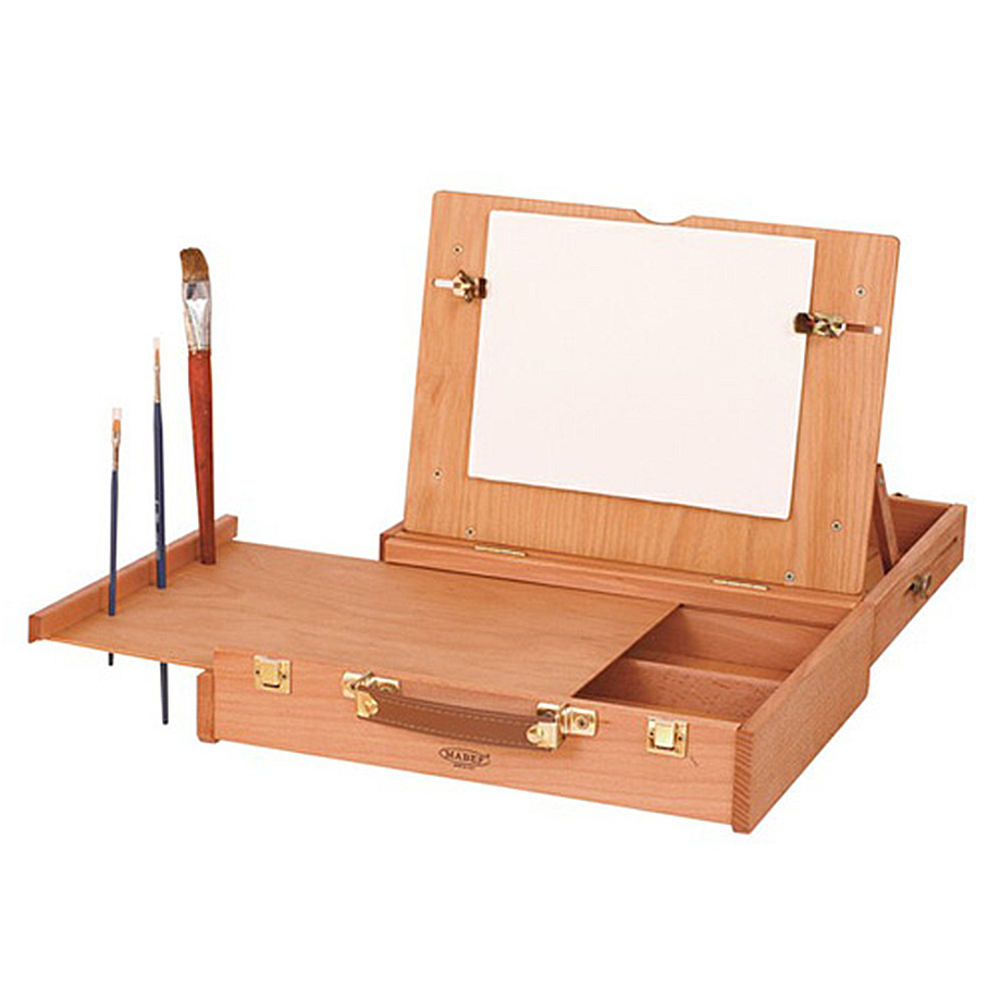 AN open view of the M105 pochade easel box