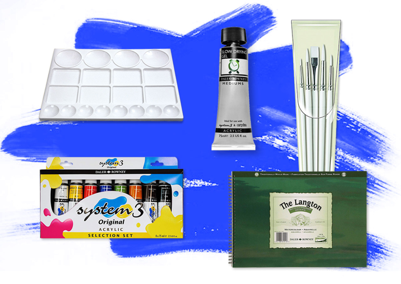 Broad Canvas Student Acrylic Starter Set Bundle